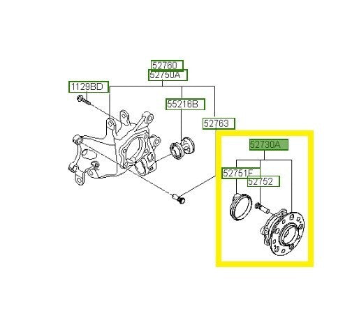 Hyundai Tucson Rear Hub and ABS Sensor 52730C1100