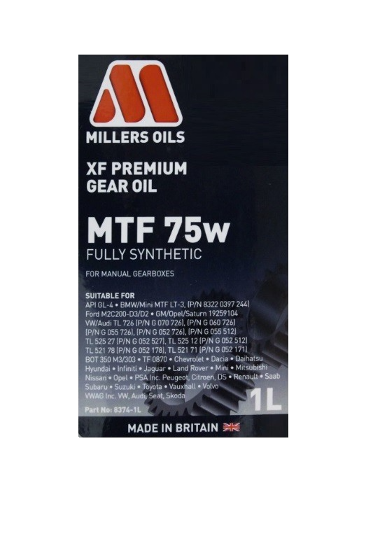 Millers Oils MTF 75w Fully Synthetic Transmission Oil 1 Litre