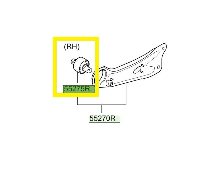 Hyundai I30 Kona Trailing Arm Bush R/H 55290G2100