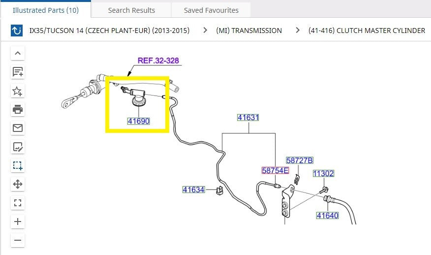 HYUNDAI IX35 CLUTCH REGULATOR 416902S905