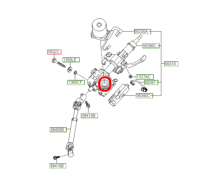 Hyundai Steering Column Rubber Coupling I40 I30 563152K000FFF