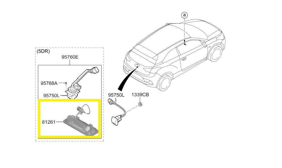 Hyundai I20 Tailgate Switch 81260C8510