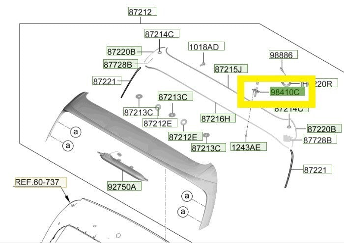 Hyundai I10 Washer Jet rear 98931S9000