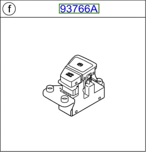 Hyundai Santa Fe Electric Parking Brake Switch 937662W9004X