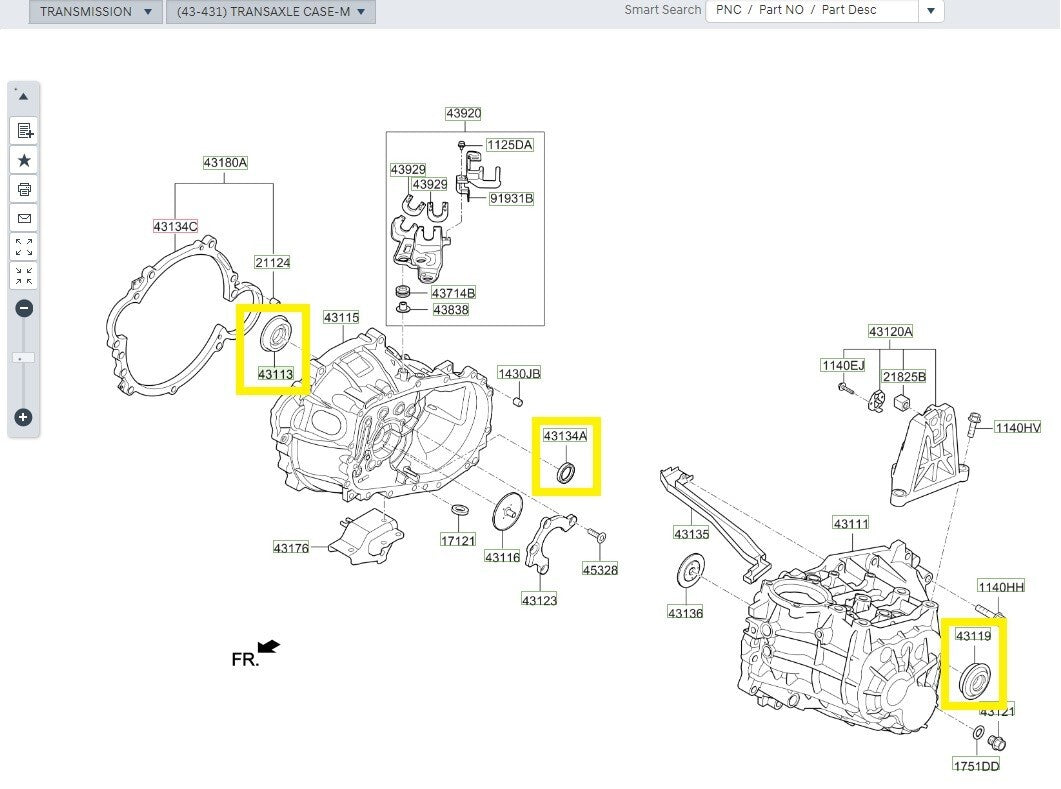 Hyundai Tucson Gearbox Repair Kit 1.7 Diesel
