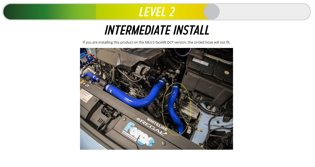 Hyundai Forge Motorsport I30N Silicone Hose Kit FMKC023 Red