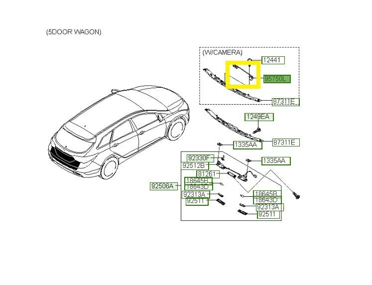 Hyundai I40 Reversing Camera 957603Z301