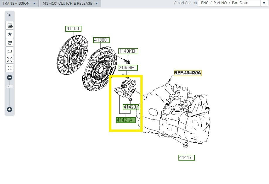 Hyundai Tucson Slave Cylinder 4142132300