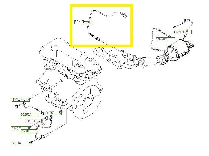 HYUNDAI TUCSON LAMBDA SENSOR 392102B500