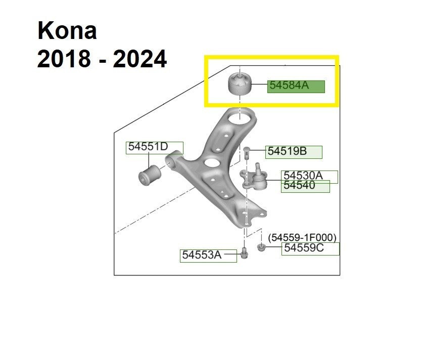 Hyundai Kona Wishbone Bush 54584F2000