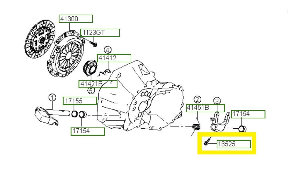 Hyundai Clutch Fork Bolt MB30116525