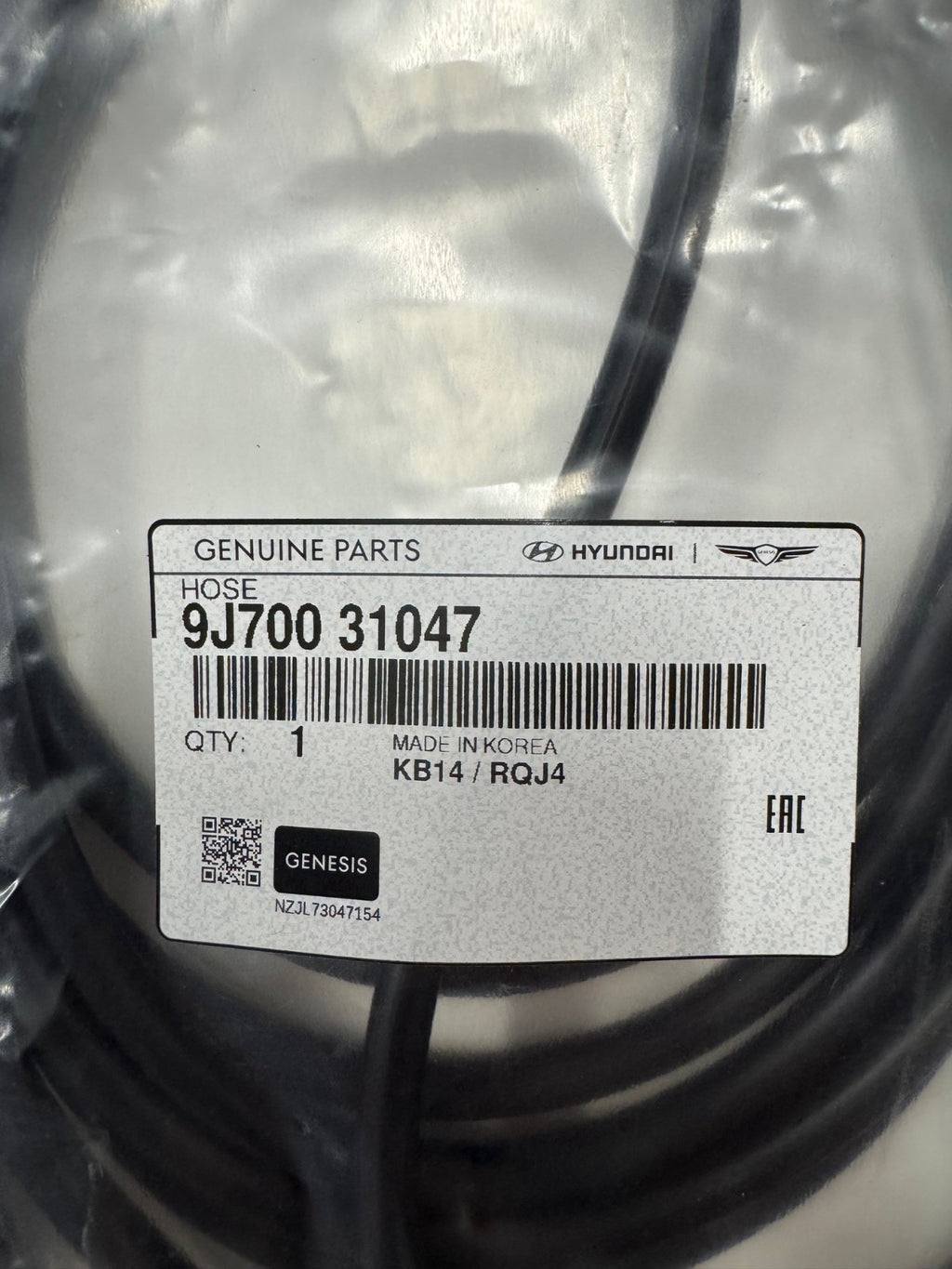 Hyundai Washer Jet Pipe 4mm 9J70031047
