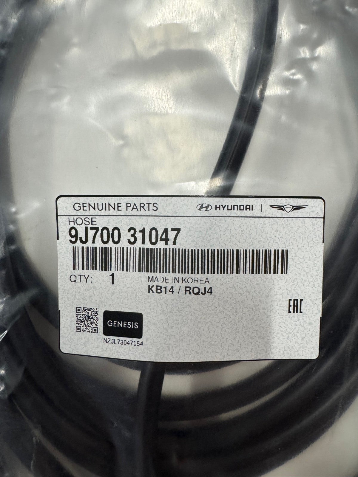 Hyundai Washer Jet Pipe 4mm 9J70031047