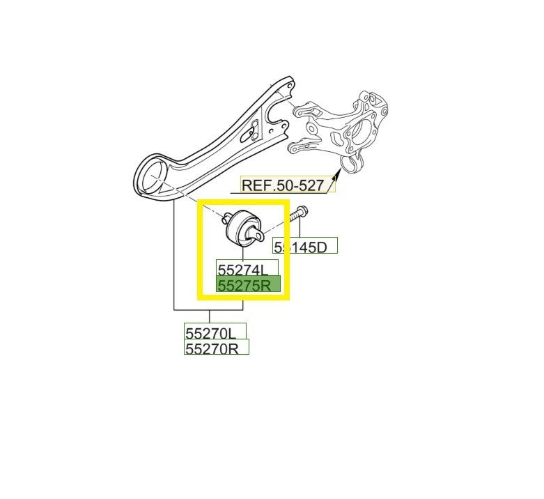 Hyundai I40 Trailing Arm Bush R/H 552753Z700